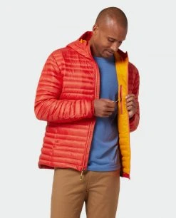 Stio Men's Pinion Down Hooded Jacket -Deals STIO Store M Pinion Hooded Down Jacket Risk Red 6 Top