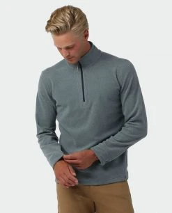 Stio Men's Turpin Fleece Half Zip -Deals STIO Store M Turpin Fleece Half Zip Stormy Weather Heather 2