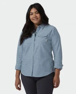Stio Women's Ashton Chambray Shirt -Deals STIO Store W Ashton Chambray Shirt Light Chambray Alt 1W Ashton Chambray Shirt Light Chambray Alt 2