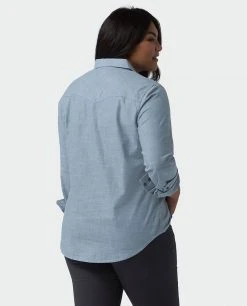 Stio Women's Ashton Chambray Shirt -Deals STIO Store W Ashton Chambray Shirt Light Chambray Alt 3