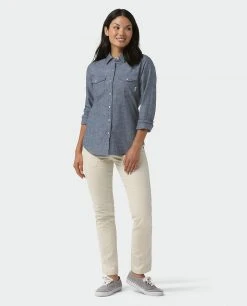 Stio Women's Ashton Chambray Shirt -Deals STIO Store W Ashton Chambray Shirt Medium Chambray 4 faf772d2 d6d5 4231 8251 4d56ae6fc739