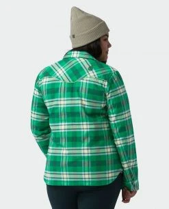 Stio Women's Buckhorn Insulated Snap Shirt -Deals STIO Store W Buckhorn Insulated Snap Shirt Herbage Plaid Alt 4
