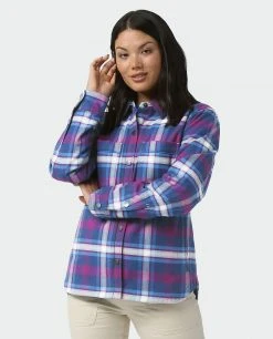 Stio Women's Buckhorn Insulated Snap Shirt -Deals STIO Store W Buckhorn Insulated Snap Shirt Mulberry Plaid 2