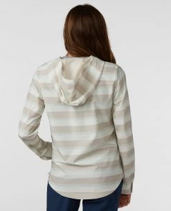 Stio Women's CFS Sun Hoodie -Deals STIO Store W CFS Sun Hoodie Pebble Stripe 2
