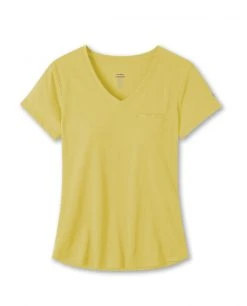 Stio Women's Divide V-Neck SS -Deals STIO Store W Divide Tech V Neck Dazzling Sunflower