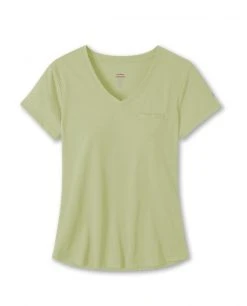 Stio Women's Divide V-Neck SS -Deals STIO Store W Divide Tech V Neck Honey Dew