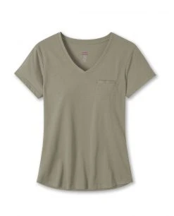 Stio Women's Divide V-Neck SS -Deals STIO Store W Divide Tech V Neck Trout Time