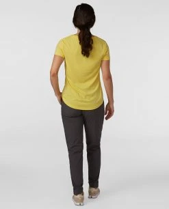 Stio Women's Divide V-Neck SS -Deals STIO Store W Divide Vneck SS Dazzling Sunflower 4