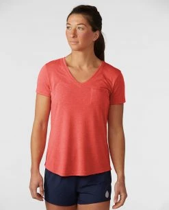 Stio Women's Divide V-Neck SS -Deals STIO Store W Divide Vneck SS Pressed Petal 1