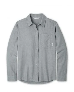 Stio Women's Dovetail Lightweight Flannel Shirt -Deals STIO Store W Dovetail Lightweight Flannel Shirt Moon Dust Heather