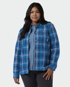 Stio Women's Hutkeeper Flannel Shirt -Deals STIO Store W Hutkeeper Flannel Shirt Mountain Shadow Plaid Alt 1