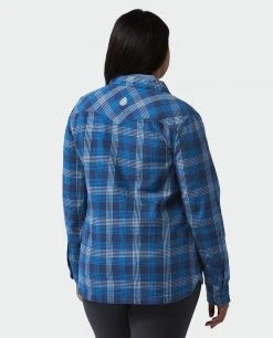 Stio Women's Hutkeeper Flannel Shirt -Deals STIO Store W Hutkeeper Flannel Shirt Mountain Shadow Plaid Alt 4