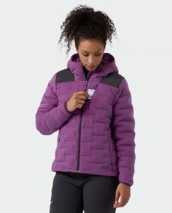 Stio Women's Skillet Stretch Down Hooded Jacket -Deals STIO Store W Skillet Stretch Down Hooded Jacket Dark Amethyst 3