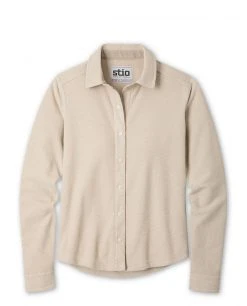 Stio Women's Thermop Fleece Snap Shirt -Deals STIO Store W Thermop Fleece Snap Shirt Pebble